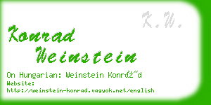 konrad weinstein business card